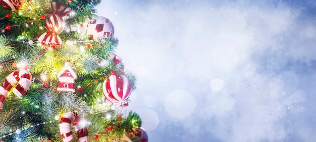 Christmas tree and christmas decorations