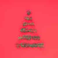 Free photo christmas tree from fir tree branches