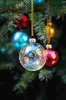 Free photo christmas tree globe ornament