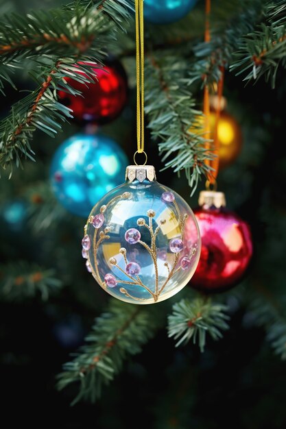 Christmas tree globe ornament
