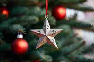 Free photo christmas tree star ornament