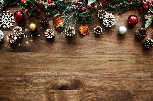 Christmas wooden design space wallpaper