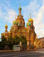 Free photo church of the savior on blood in summer