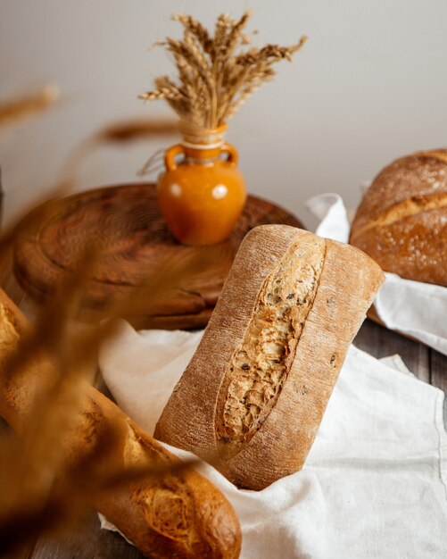 ciabattbread on table