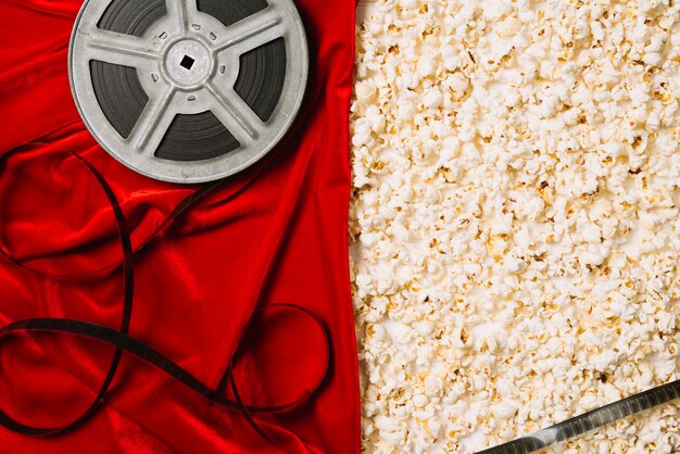 Cinema bobbin and popcorn
