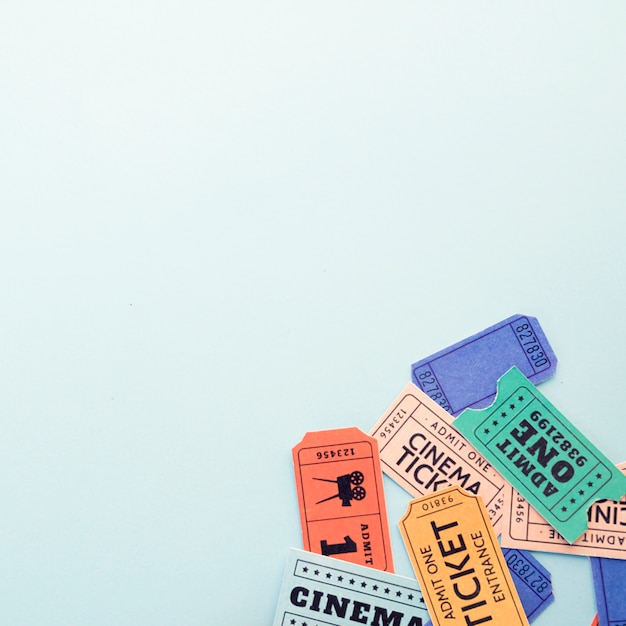 Cinema concept with tickets