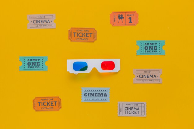 Билеты в кино и 3d очки