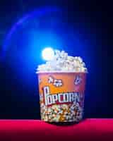 Free photo cinema with popcorn box