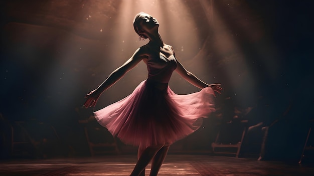 Free photo cinematic dancing ballet dancer
