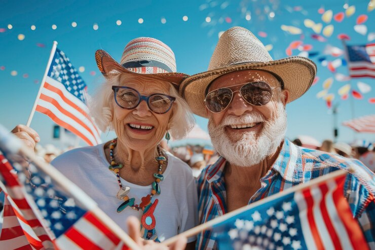 Free Photo cinematic of happy people celebrating the american independence day holiday