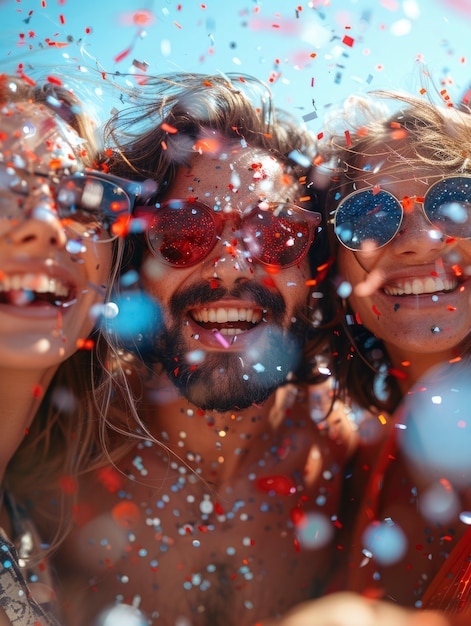 無料写真 cinematic portrait of people celebrating usa independence day national holiday