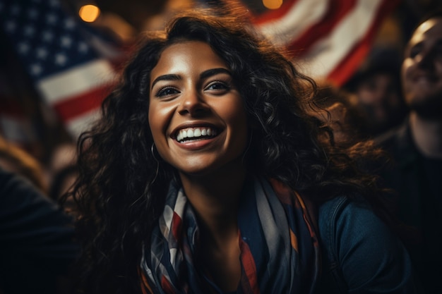 Бесплатное фото cinematic portrait of people celebrating usa independence day national holiday