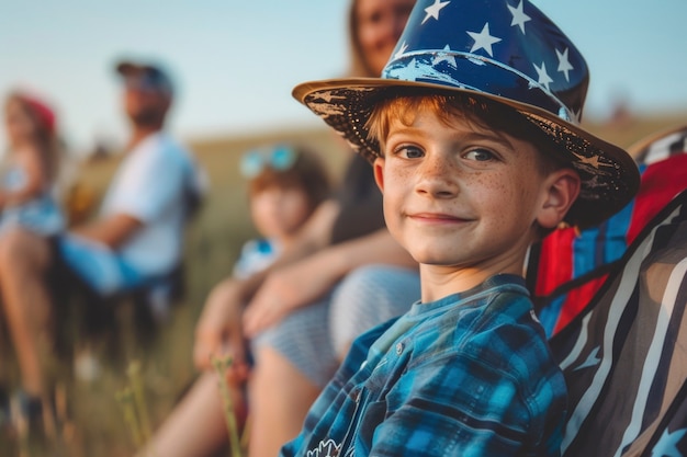 Free photo cinematic portrait of people celebrating usa independence day national holiday