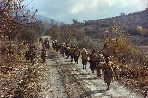 Cinematic rendering showing the great migration