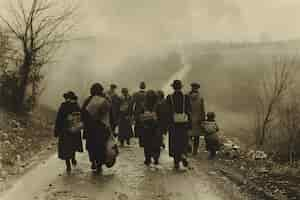 Free photo cinematic rendering showing the great migration