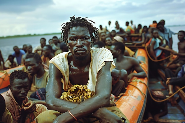 Free photo cinematic rendering showing the great migration