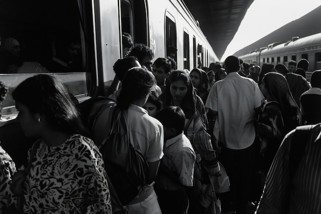 Free photo cinematic rendering showing the great migration