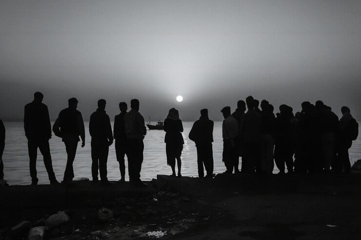 Free Photo cinematic rendering showing the great migration