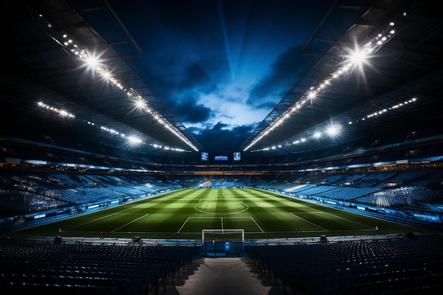 Foto gratuita sfondo cinematografico stadio sportivo