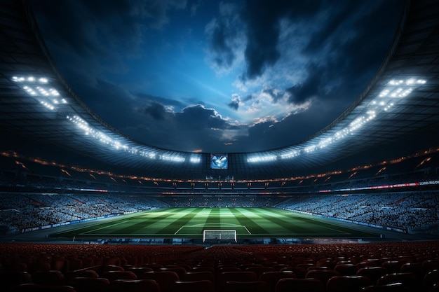 Free photo cinematic sports stadium photography