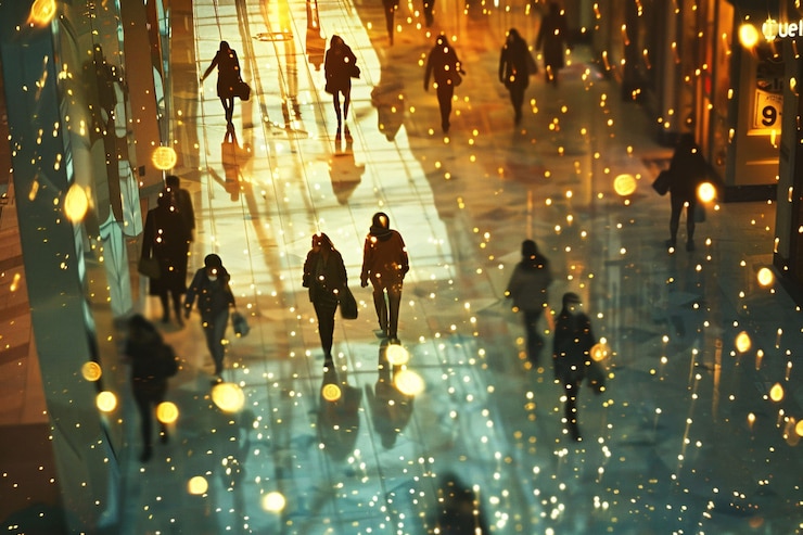 Free Photo cinematic style mall