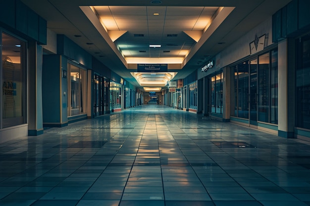 Free photo cinematic style mall