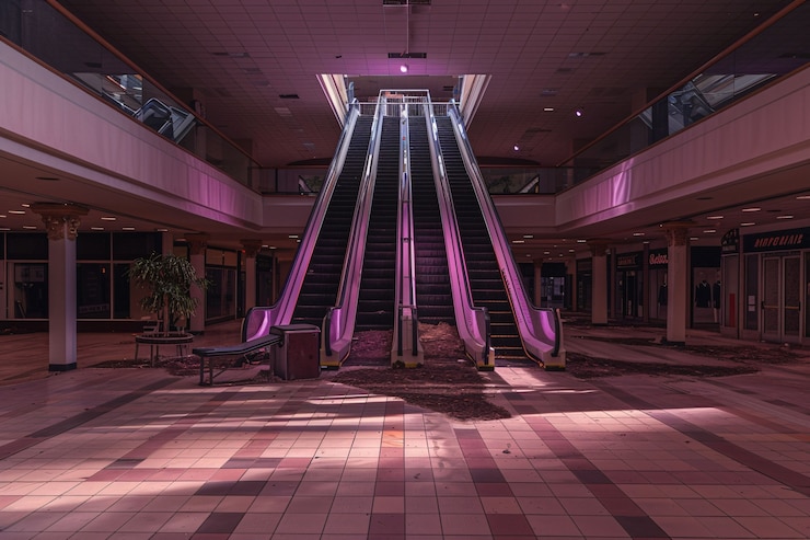 Free Photo cinematic style mall