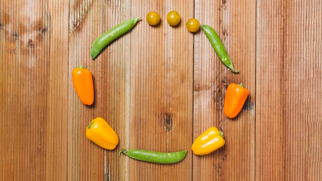 Circle from vegetables