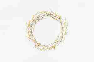 Free photo circle from yellow wild flowers