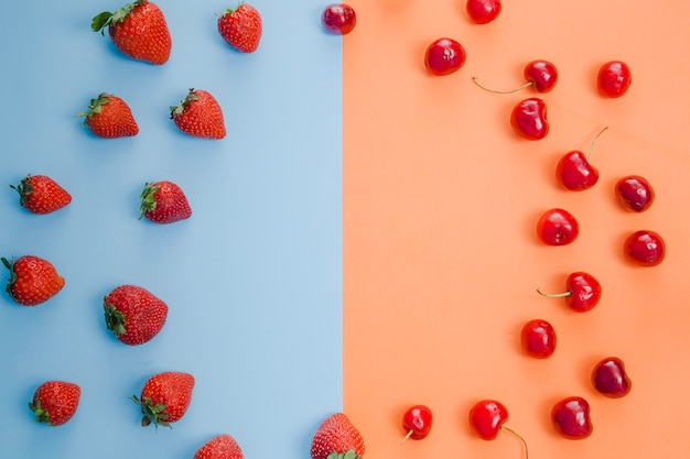 Circle of red fruits