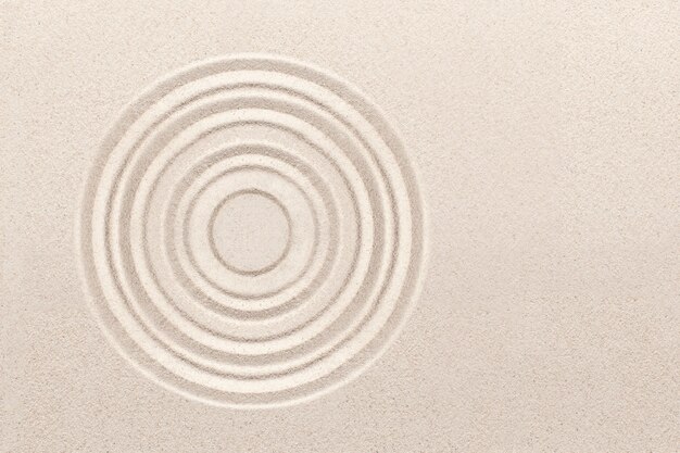 Circle zen sand background in mindfulness concept