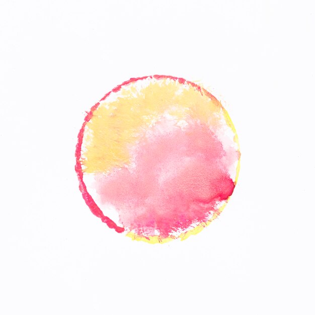 Circular watercolor shape