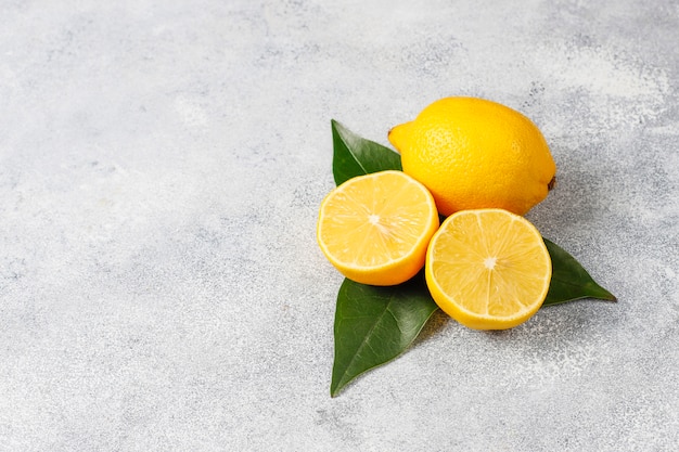 Citrus background with assorted fresh-citrus fruits