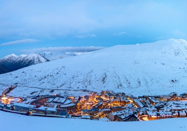 Free photo cittyscape of pas de la casa, encamp, andorra