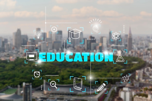 city committed to education collage concept