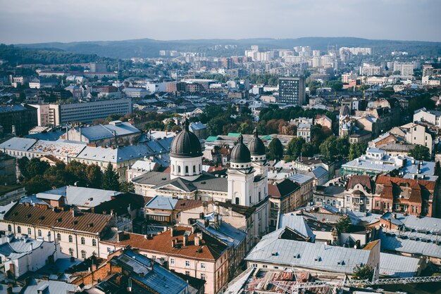 городская крыша, пейзаж