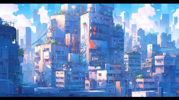 アニメにインスパイアされた都市風景