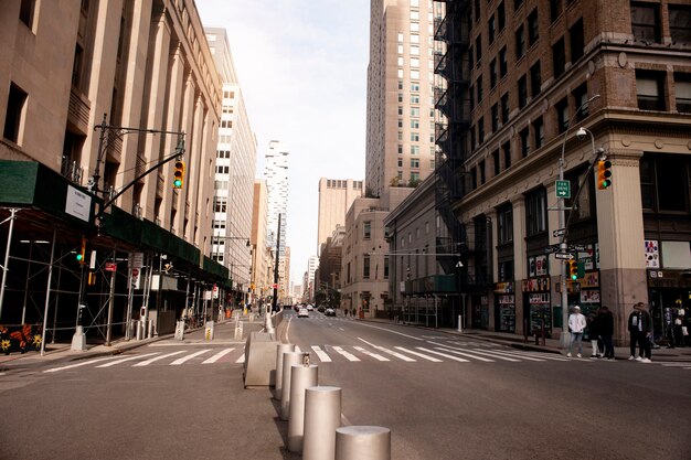 Cityscape of empty streets