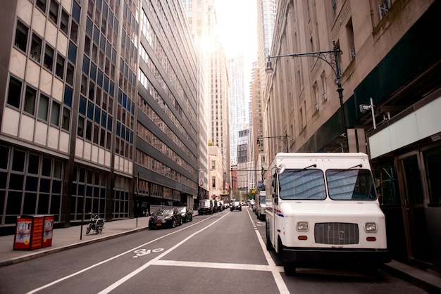 Cityscape of empty streets