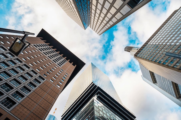 Free photo cityscape of frankfurt downtown germany