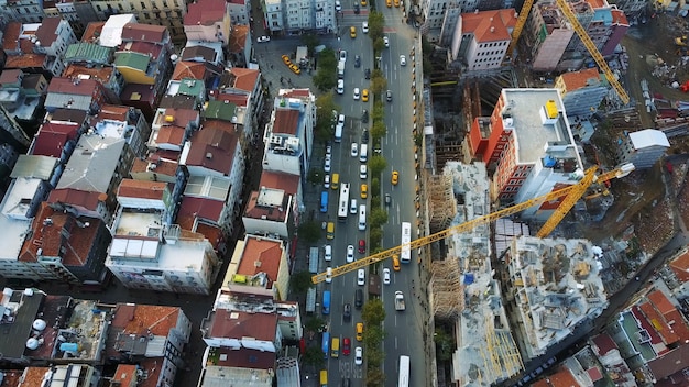 Городской пейзаж Стамбул, Турция. Фото с высоты птичьего полета