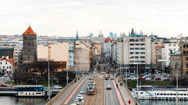 Foto gratuita paesaggio urbano di praga repubblica ceca