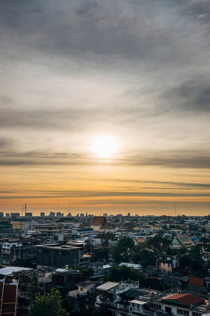 cityscape in sunset and skyin Bangkok Thailand