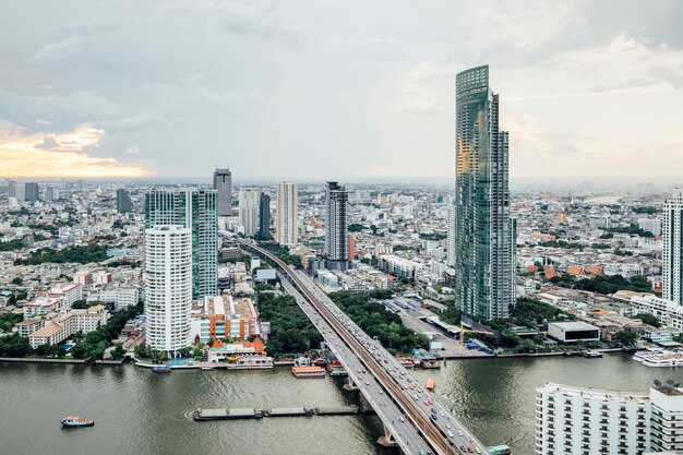 cityscape view and building in Bangkok, Thailand