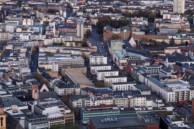 Cityscape with a lot of buildings in Frankfurt, Germany