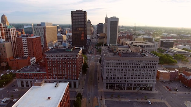 cityscape with a lot of tall buildings in Buffalo, New York