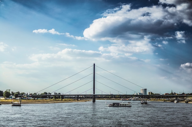 cityscape with river