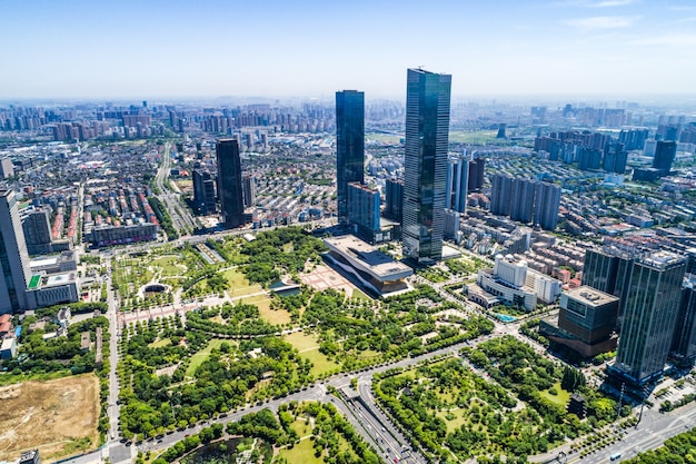 Free photo cityscape of wuxi