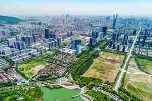 Free photo cityscape of wuxi