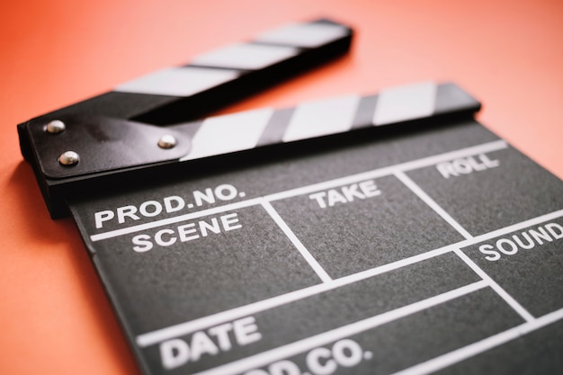 Free photo clapperboard close up